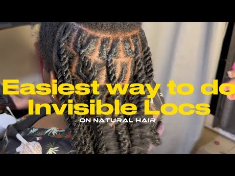 ATH TUTORIALS: EASIEST way do Invisible Locs on Natural Hair. Techniques, tools and wigs to used.