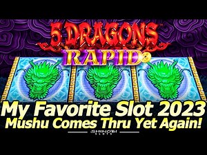 My Favorite Slot Machine of 2023! 5 Dragons Rapid - Mushu Comes Through For Me Yet Again!