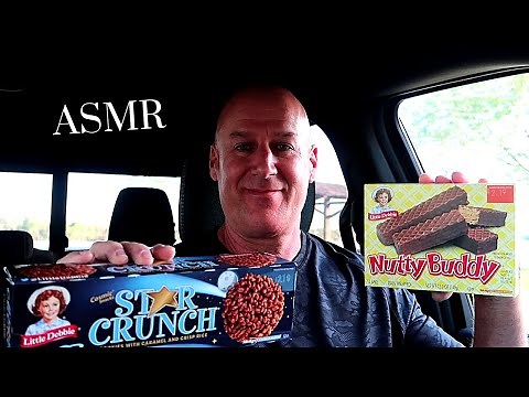 ASMR: LITTLE DEBBIE SNACKS~NUTTY BUDDY BARS AND STAR CRUNCH COOKIES (EATING SOUNDS) SOFT SPOKEN