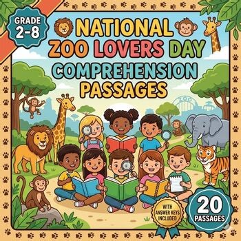 Animal Reading Comprehension | National Zoo Lovers Day Activities | Grades 2–8
