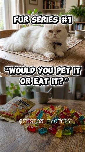 “Too cute to eat… or not? 🐱🍭” #cat #gummies