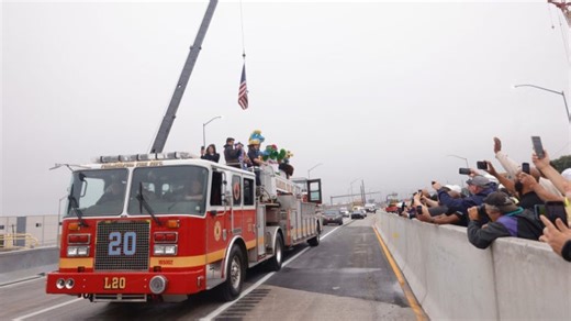 First vehicles cross I-95 bridge in Philadelphia since deadly tanker fire less than 2 weeks ago
