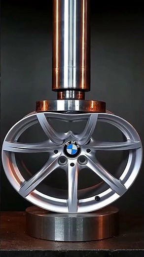Can a BMW Rim Survive a 100-Ton Press? 😱 #shorts
