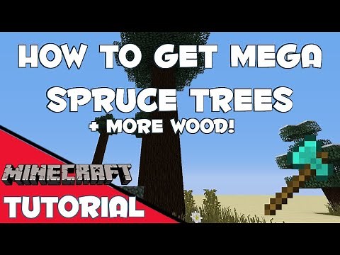Minecraft Tutorial - How to grow Spruce Trees Big EASY...