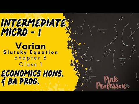 Chapter 8 - Slutsky Equation - Varian - Class 1