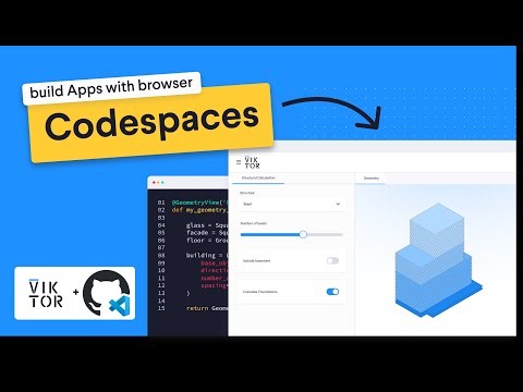 Create apps in GitHub Codespaces - VIKTOR Tutorial