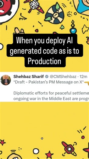 When you deploy AI generated code as is to Prod #codecommit #ai #developer
