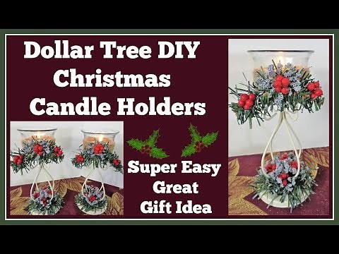 Dollar Tree DIY 🎄 Christmas Candle Holders 🎄 Great Gift Idea