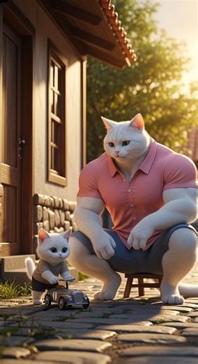 47K views · 1.5K reactions | White Father Cat & Baby Cat Celebrate Success with ‘Like & Subscribe’ Banner #sadstory #sadcartoon #cat #cartoon #sad | Ai Cartoons | Facebook