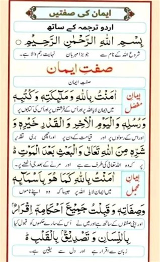 What Is Iman? The 6 Articles of Faith in Islam | Islamic Reminder #shortsDescription