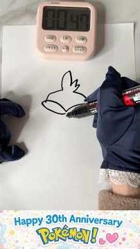 Pokémon Browt Drawing Challenge in 1 min🐥 #asmr #drawing #pokemon