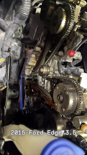2015 Ford Edge 3.5 - All this work for a water pump leak…… @ford what were you thinking? What #ford engineer thought “this is a perfect idea!” If you have a Ford vehicle and need your water pump replaced and want it done the correct way give @nocc451 a call and we will get you taken care of!! #stayfrosty | North Oak Car Care