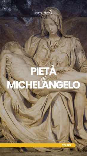 When the Pietà was revealed, they said only God could make it. 👀 Michelangelo got angry… and signed it. ✍️ Book your tour with us. 🌐 #citylightexperiences #foryou #rome #michelangelo #vatican