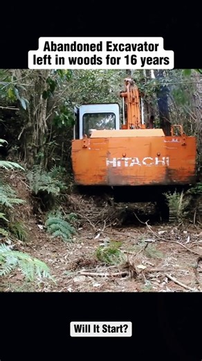 18K views · 286 reactions | Abandoned Excavator Hitachi left in woods for 16 years #restoration #engine #repair #recovery #mechanic #old #rebuild #willitrun | Willitrun | Facebook
