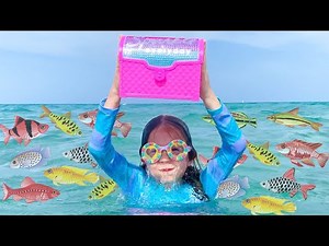 Nastya found a treasure on the beach