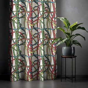Colorful Abstract Interlaced Line Curtain Panel - Custom Blackout Drapes – Room Darkening Curtains for Bedroom & Living Room - Etsy