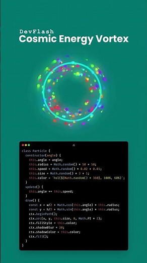 Cosmic Energy Vortex con HTML, CSS y JS