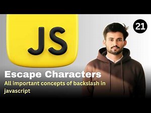 Escape Characters in JavaScript Explained | \\n \\t \\\\ \\" JS Strings Tutorial | Musahaf Ali | #js