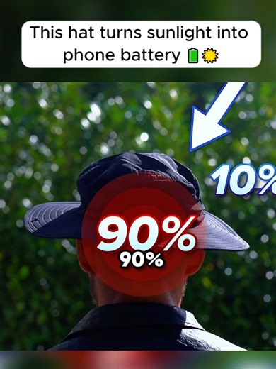 A Solar Hat That Charges Your Phone? Future Tech Tested #Solar #futuretechnology #techtok #smartgadgets #Innovation