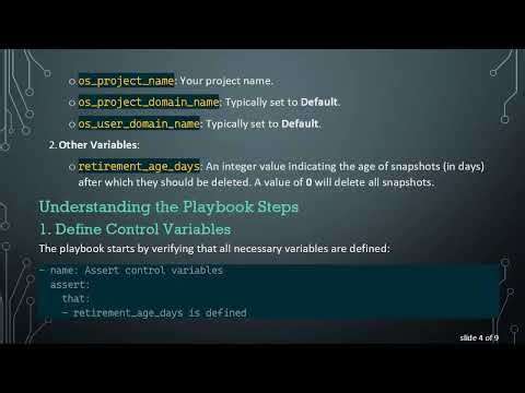 How to Create a Playbook to Delete OpenStack Volume Snapshots Older Than 10 Days Using Ansible