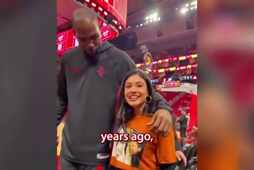 Kevin Durant shares emotional moment as she reunites with college friend after 17 years