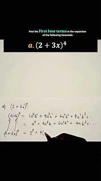 Pascal's Triangle| (a+b)^4 Binomial expansion| Algebra| A level maths exam practice question