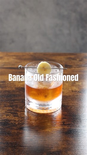 Banana Old Fashioned #drink #whiskey #cocktail #recipe #youtube