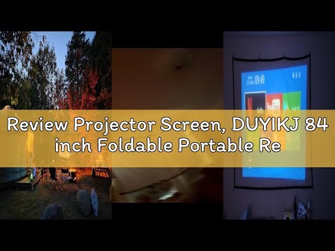 Review Projector Screen, DUYIKJ 84 inch Foldable Portable Rear Front Projector Screen Indoor Outdoor