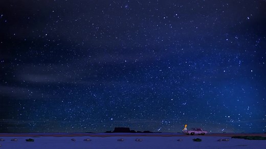 Homer Simpson Looking At The Starry Night Sky The Simpsons HD Live Wallpaper For PC