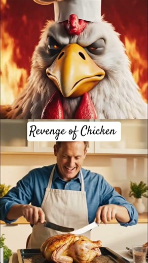 Chicken Cooks Man?! 😱 The Ultimate Revenge! #Shorts