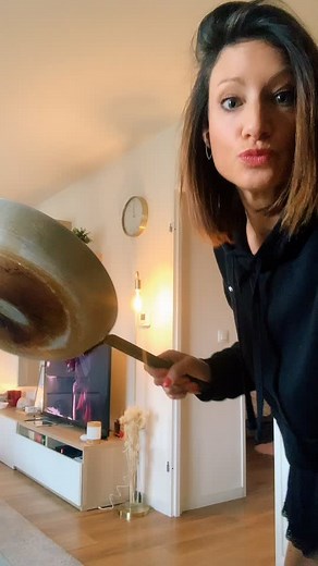 Playful Cooking Moments in a Cozy Living Room