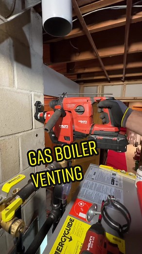 Venting for the Viessmann gas boiler #hiltitools #viessman #plumber #fypシ
