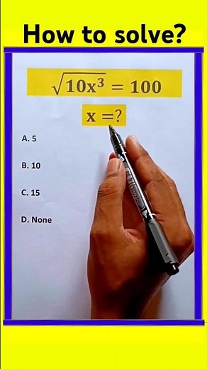 Square root | √10x³ = 100 #maths