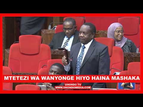 MBUNGE ALINDIMA BUNGENI "SIAJILIKI SINA CONNECTION/MTETEZI WA WANYONGE HIYO HAINA MASHAKA"