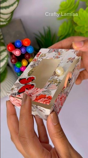 🩷DIY Cute mini storage🎀 Organiser box #diy #crafts #craft #comdy #organiser #viralshorts #trending