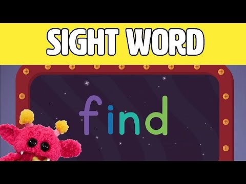 FIND - Let's Learn the Sight Word FIND with Hubble the Alien! | Nimalz Kidz! Songs and Fun!