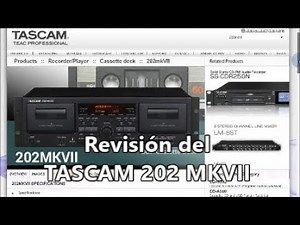 Revisión y comentarios del Tascam 202MKVII, liberado en Mayo de 2018