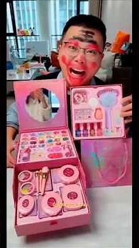 mainan make up kakak di pake papa ⁉️ 🤔😭🤭