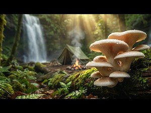 ASMR Wilderness Survival • Fishing, Cooking & Relaxing by the Waterfall — 4K Nature ASMR Documentary
