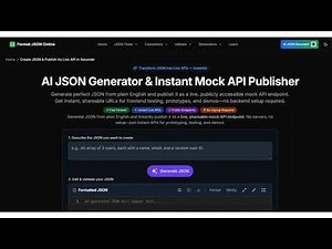 AI JSON Generator Tutorial | Create JSON from Plain Text in Seconds