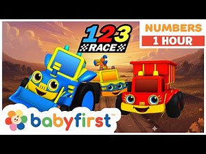 Learn Numbers & Counting | Racing Cars for Kids | 123 RACE | Numbers Song | BabyFirst TV