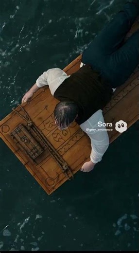 Ishmael on Queequeg's coffin