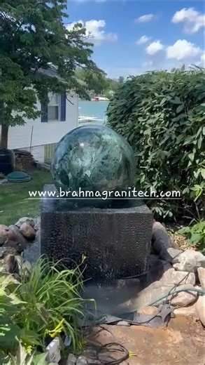 Granite ball fountain, Sphere fountain, kugel fountain #ballfountain #marbleball #stonefountain st