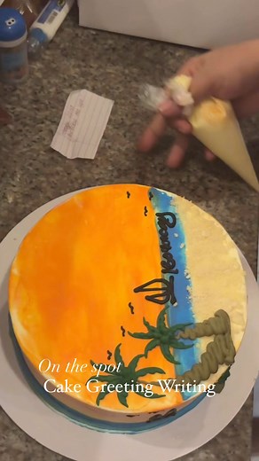 5K views · 49 reactions | Birthday cake for my daughter's birthday... on-the-spot writing on her cake at the Islang Pantropiko (Tourist Island) Boracay! ❤️拾 #birthdaycake #pipingtechniques #fypシviralシ2024 #fypviralシ #fypシ #fyp #baking #cakes #bakinglove #bakers #viral #pipingtips | LAVs | Facebook
