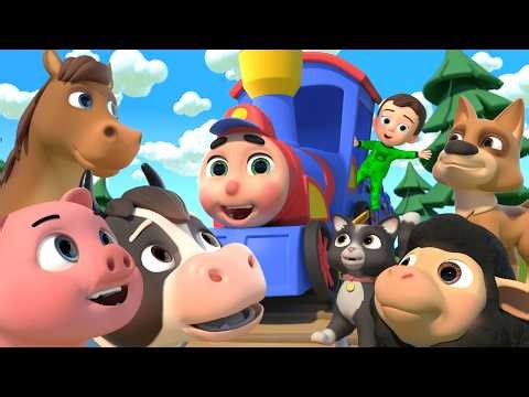 Choo-Choo Train Song | Lalafun Animal Nursery Rhymes & Kids Songs