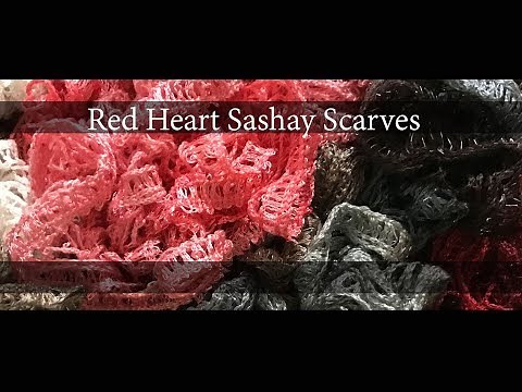 How to make scarves using Red Heart Sashay Yarn