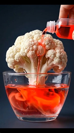 Cauliflower Growing in Water Timelapse 🥦🌱 | From Cut to Plant (4K Macro)#cauliflower #shorts#vip