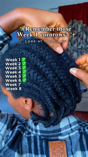 Week 6 in cornrows | Leave your hair alone. #hairgrowthjourney