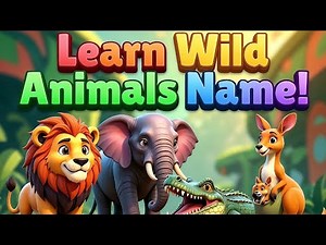 Wild Animal Names for kids to learn – 20 Different Animals for Toddlers! & preschoolers