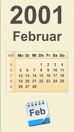 Kalender Februar 2001